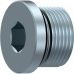 Blanking plug with captive seal BSP cyl STOPFEN 1/8