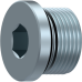 Blanking plug with captive seal Metric cyl STOPFEN M 33X2