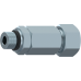 Non-return valve flow towards male stud end BSP cyl RHZL 12 R3/8