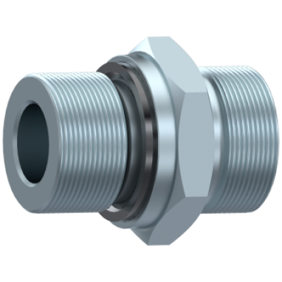 Straight male stud coupling with captive seal BSP cyl STA AL 10 R 3/8 WD