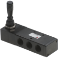 Manual pneumatic valve 5/3 closed center bistable
