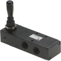 Manual pneumatic valve 5/3 open center bistable