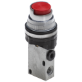 Shrouded push button 3/2 normally closed