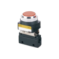 Shrouded push button 3/2 normally open