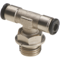 Push-in Pol. - Tee central adjustable metallic body M BSP parallel w