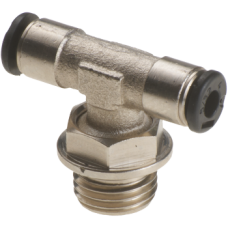 Push-in Pol. - Tee central adjustable metallic body M BSP parallel w/o.ring 50215 10 1/4