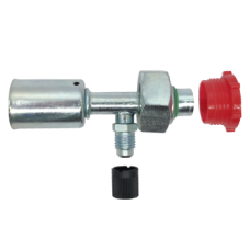 Straight female with Rotalock joint and valve FXRV 1108