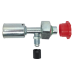 Straight female with Rotalock joint and valve FXRV 1108