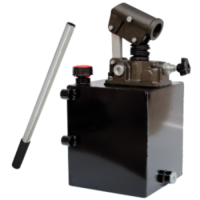 Hydraulic hand pump Single Act., with lever, bellows and tank BMTSE25F05