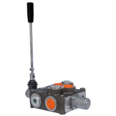 Control valve 1'' BSP, 120L/min, handle operated and return to center by spring. Relief valve YFM120/1 1 1P DE