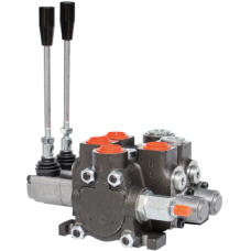 YFMC100 type, manual operat., with lever and return to center by spring. Relief valve YFMC100/1 1P 3/4 DE
