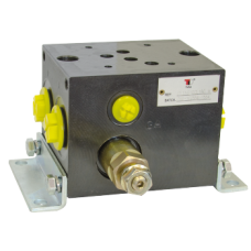 Subplate for NG10 directional valves, one element, with relief valve, A  B side ports PF1NG10CL180 H