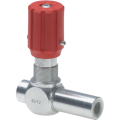 Unidirectional flow restrictor valve (plastic knob)