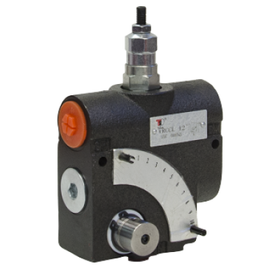 Flow control valve VRCCL 38 (30 l/min, 3/8'' BSP, 3 ways, compensated)
