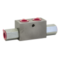 Double pilot operated check valve in block (in T) Double pilot operated check valve in block (in T)