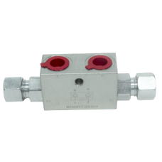 Double pilot operated check valve in block (in T), with fittings ADPT3/8