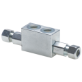 Pilot operated double check valve in block with banjo Pilot operated double check valve in block with banjo