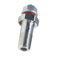 Adjustable screw fitting with flow restrictor Adjustable screw fitting with flow restrictor