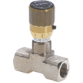 Unidirectional flow restrictor valve short, 210bar F-F-chromed