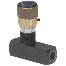 Unidirectional flow restrictor valve in line FT257502