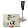 Hand control valve for MOMS, double acting with pressure relief valve