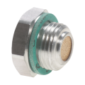 Metallic hexagonal plug with drill and filter