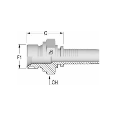 ALFAGOMMA stainless steel BSP male 60° flare hose insert H3210510-040400