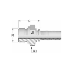 ALFAGOMMA stainless steel BSP male flat-seat hose insert H3210610-040400