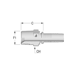 ALFAGOMMA stainless steel BSPT male hose insert H3210710-040200
