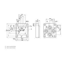 Bosch Rexroth G10A4-1X/G1/2 size 10 directional valve subplate Bosch Rexroth G10A4-1X/G1/2 size 10 directional valve subplate