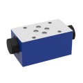 Sandwich plate pilot-operated check valves