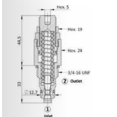 Oleodinamica 2MP DRVS0804060NH direct-acting cartridge relief valve