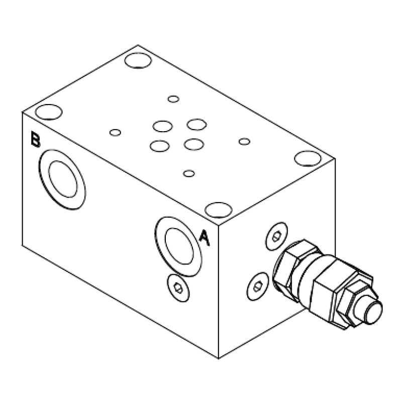 Oleodinamica 2MP ES06103814H CETOP 3 subplate with pressure relief