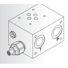 Oleodinamica 2MP ES610083814H CETOP 3 starting plate with pressure relief