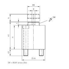 HAWE HSA 32-20 hydraulic clamping cylinder, 32 mm piston, 20 mm stroke