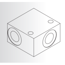 Oleodinamica 2MP HS-A-08-2-14 SAE 08 two-way aluminium cartridge housing