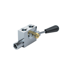 Oleodinamica Marchesini V0072/SX VBPDE 1/4 L C/RUB. double pilot-operated check valve with manual shut-off