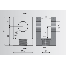 Naldoni e Biondi NBFFILI161615 AISI 316L female-threaded cylinder clevis end