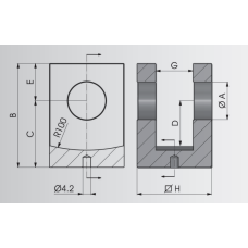 Naldoni e Biondi NBFSI0000016 AISI 316L weldable cylinder fork