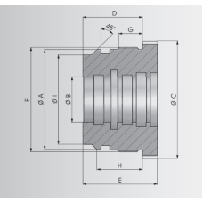 Naldoni e Biondi NBTP085070040 heavy-series hydraulic cylinder head