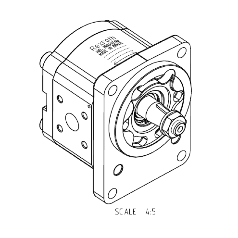 Bosch Rexroth AZPF-11-005RCB20MB gear pump, 5 cm³/rev