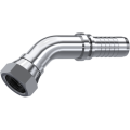 Stainless Steel BSP Swivel female flat seat (45° Elbow)