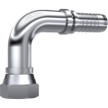 Stainless Steel BSP Swivel female 60° cone with o-ring (90° Elbow)