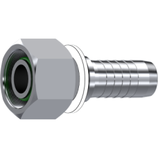 Stainless Steel Metric female swivel L with o.ring 24° cone 84804120603