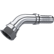 Stainless Steel NPSM Swivel female 60° cone (45° Elbow) 842630404
