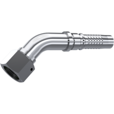 Stainless Steel BSP 60° cone Swivel female Interlock (45° Elbow) with o.ring wire nut Z645081212