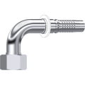 Stainless Steel Metric swivel female 24° seat serie S Interlock with o.ring (90° Elbow)