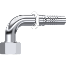Stainless Steel Metric swivel female 24° seat serie S Interlock with o.ring (90° Elbow) Z64205302012