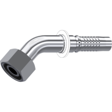 Stainless Steel Metric swivel female 24° seat serie S Interlock with o.ring (45° Elbow) Z64206302012