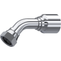 Stainless Steel 43-Series Hose Fittings One piece BSP female cone 60° (45° Elbow)